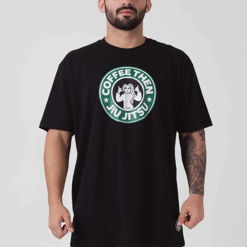 Camiseta Choke Republic Coffee Then Jiu Jitsu- Black