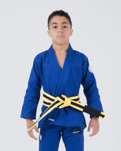 Cargar imagen en el visor de la galería, Kimono BJJ (Gi) Kingz Kore Youth 2.0. Azul con cinturón blanco