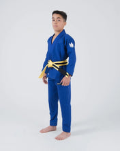 Cargar imagen en el visor de la galería, Kimono BJJ (Gi) Kingz Kore Youth 2.0. Azul con cinturón blanco