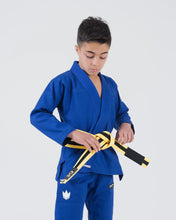 Cargar imagen en el visor de la galería, Kimono BJJ (Gi) Kingz Kore Youth 2.0. Azul con cinturón blanco