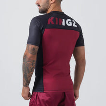 Cargar imagen en el visor de la galería, Rashguard Kingz Krown Short Sleeve- Granate
