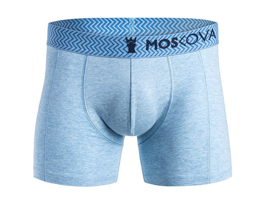 Boxer Moskova M2 Cotton - Chevron Light Blue