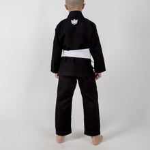 Lade das Bild in den Galerie-Viewer, Kimono Kingz Kid´s The One Negro con cinturón blanco - StockBJJ