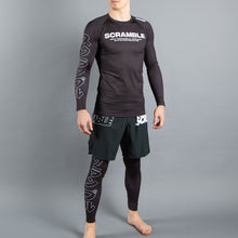 Load image into Gallery viewer, Rashguard-Black Base Scrable