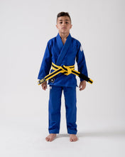 Carregar imagem no visualizador da galeria, Kimono BJJ (gi) Kingz Kid's Kore Blue com faixa branca