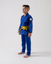 Carregar imagem no visualizador da galeria, Kimono BJJ (gi) Kingz Kid's Kore Blue com faixa branca