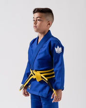Carregar imagem no visualizador da galeria, Kimono BJJ (gi) Kingz Kid's Kore Blue com faixa branca