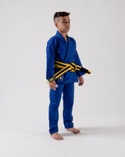 Carregar imagem no visualizador da galeria, Kimono BJJ (gi) Kingz Kid's Kore Blue com faixa branca