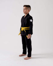 Cargar imagen en el visor de la galería, Kimono BJJ (Gi) Kingz Kid´s Kore Negro con cinturón blanco
