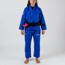 Carregar imagem no visualizador da galeria, Kimono BJJ (GI) Maeda Red Label 3.0 Blue for Women - Cinturão Branca incluída