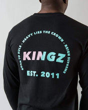 Cargar imagen en el visor de la galería, Camiseta Kingz Krown L/S- Negro