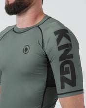 Load image into Gallery viewer, Rashguard Kingz Kore V2 Short Sleeve- Green