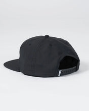 Cargar imagen en el visor de la galería, Crown Patch 5-Panel Strapback Hat - Black
