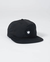 Cargar imagen en el visor de la galería, Crown Patch 5-Panel Strapback Hat - Black
