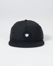 Cargar imagen en el visor de la galería, Crown Patch 5-Panel Strapback Hat - Black
