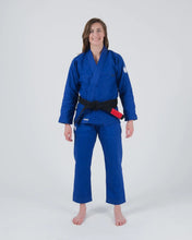 Carregar imagem no visualizador da galeria, Kimono BJJ (GI) Kingz Kore V2 Mulheres -Azul- Cinturão Branco incluído
