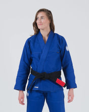 Carregar imagem no visualizador da galeria, Kimono BJJ (GI) Kingz Kore V2 Mulheres -Azul- Cinturão Branco incluído
