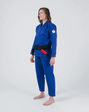 Carregar imagem no visualizador da galeria, Kimono BJJ (GI) Kingz Kore V2 Mulheres -Azul- Cinturão Branco incluído
