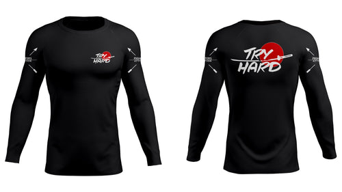 Rashguard Try Hard Long Sleeve- Black