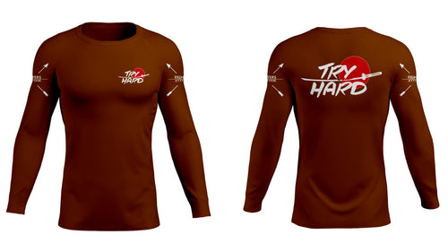 Rashguard Try Hard manche longue- brun