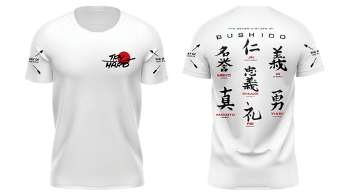 Rashguard Try Hard Bushido manga curta- branco