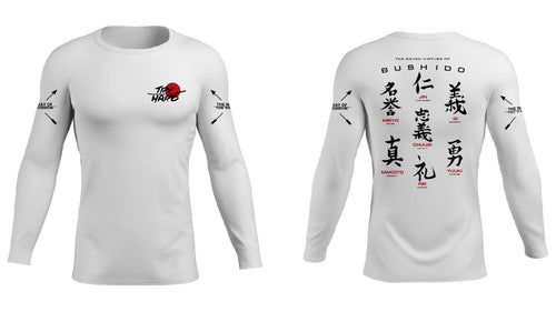 Rashguard Try Hard Bushido manga comprida- branco