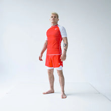 Load image into Gallery viewer, Progress profile rashguard- red and white
