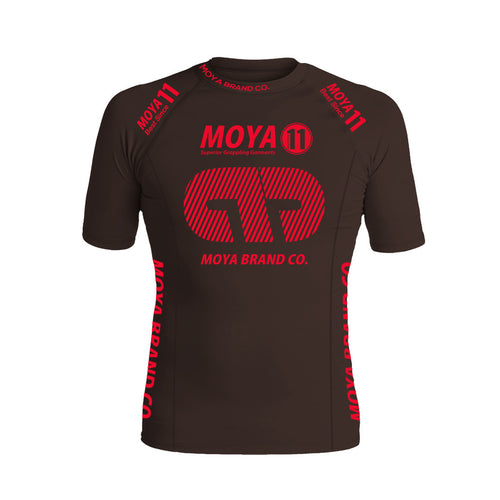 Rashguard Team Moya 23 Short Manga - Brown