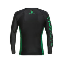 Cargar imagen en el visor de la galería, 2022 Rashguard Moskova Training Top- Manga Larga- Negro Verde
