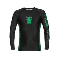 Cargar imagen en el visor de la galería, 2022 Rashguard Moskova Training Top- Manga Larga- Negro Verde
