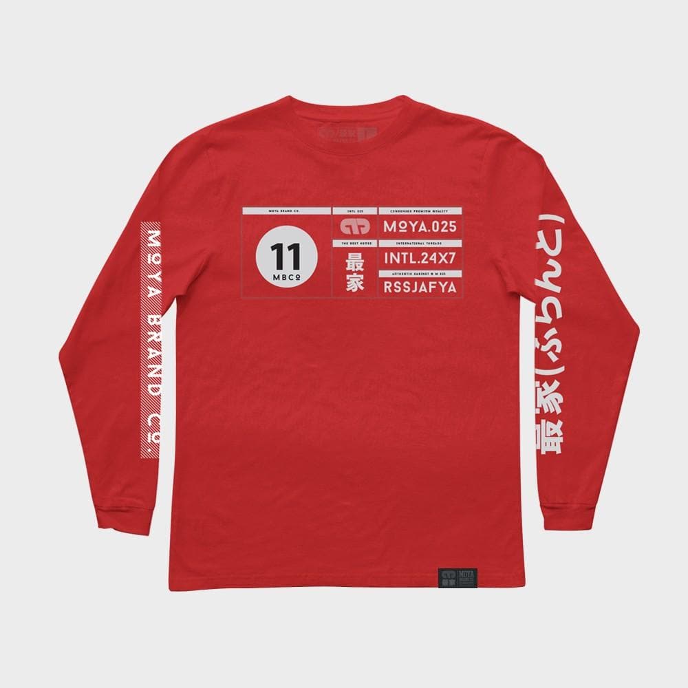 Camiseta de manga larga Moya Brand All Day- Rojo - StockBJJ