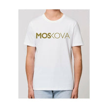 Load image into Gallery viewer, Moskova Tee Script Blanco-Oro Shiny - StockBJJ
