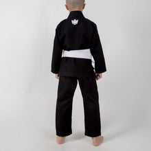 Cargar imagen en el visor de la galería, Kimono Kingz Kid´s The One Negro con cinturón blanco - StockBJJ

