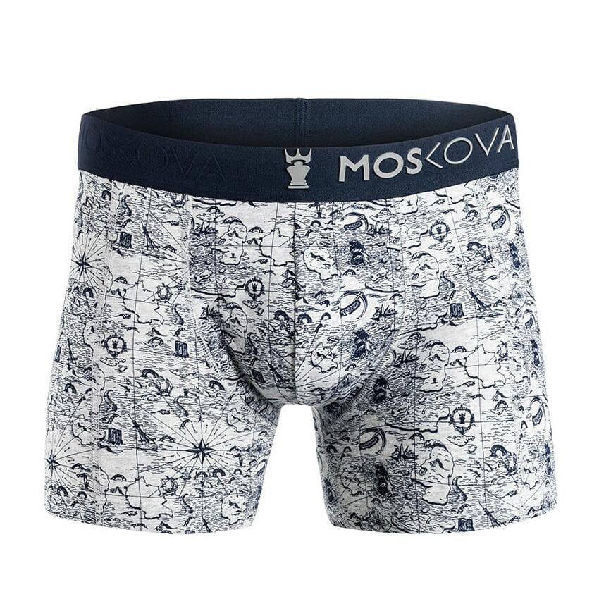 Boxer Moskova M2 Baumwolle - Map Grey