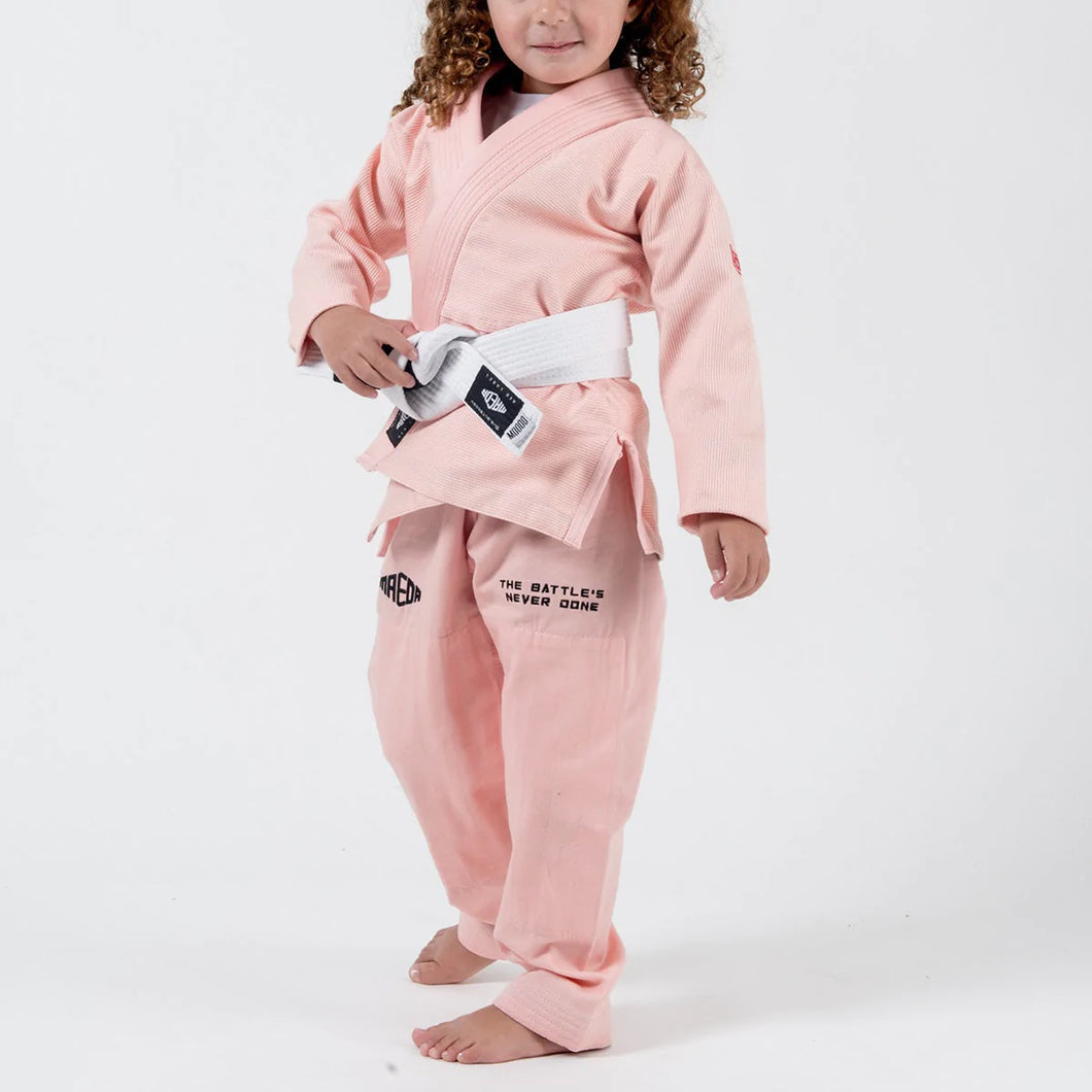 Kimono BJJ (GI) Maeda Red Label 3.0 Kid's Pink - Weißer Gürtel enthalten