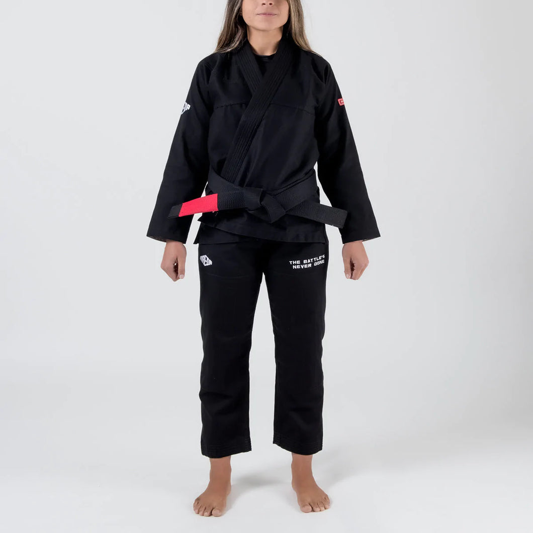 Kimono BJJ (Gi) Maeda Red Label 3.0 negro para mujer - CINTURÓN BLANCO INCLUIDO