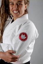 Carregar imagem no visualizador da galeria, Kimono BJJ (GI) Kingz Classic 3.0 Mulheres- Branco com faixa branca incluída
