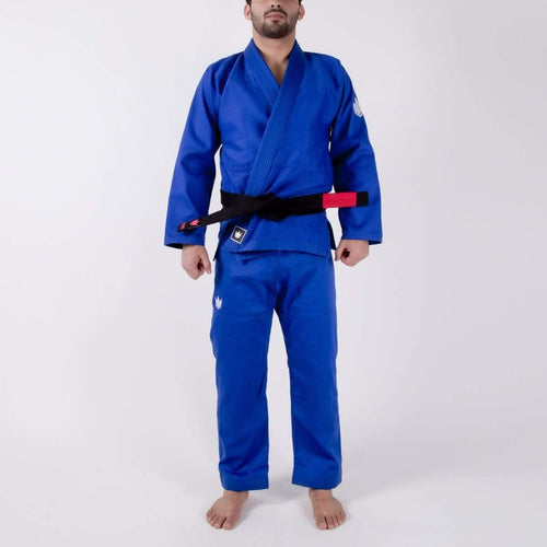 Kimono BJJ (GI) Kingz Kore-Blue- Braça branca incluída
