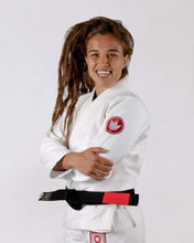 Carregar imagem no visualizador da galeria, Kimono BJJ (GI) Kingz Classic 3.0 Mulheres- Branco com faixa branca incluída
