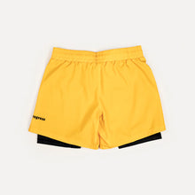 Charger l&#39;image dans la galerie, Progress - Shorts hybrides de profil - jaune or
