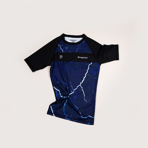 Progress Rashguard en marbre bleu