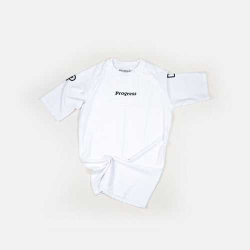 Progress Academy Rashguard- Corta-White