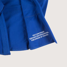 Cargar imagen en el visor de la galería, Kimono BJJ ( Gi) Progress Kids The Academy- Azul- CINTURON BLANCO INCLUIDO
