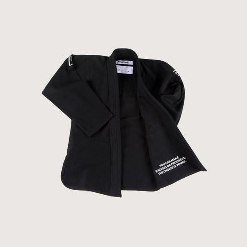 Kimono BJJ (GI) Progress The Academy- Black- White belt included