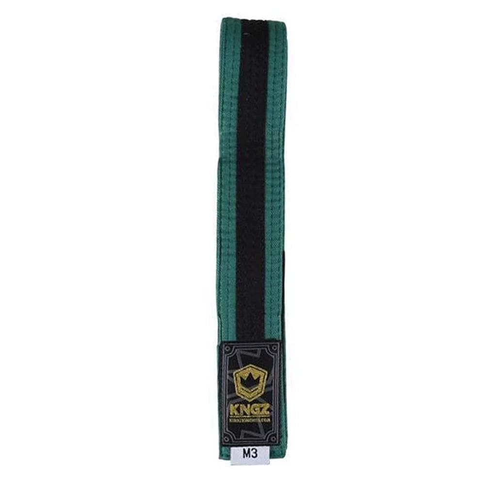 Cinturones para niños Kingz - Verde con línea negra