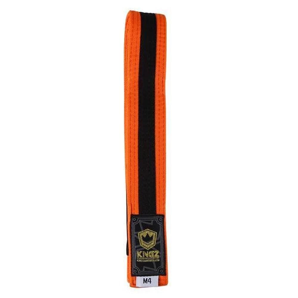 Ceintures pour enfants Kingz - orange avec ligne noire