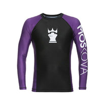 Charger l&#39;image dans la galerie, 2022 Rashguard Moskova Formation Top-Manga- Black Purple
