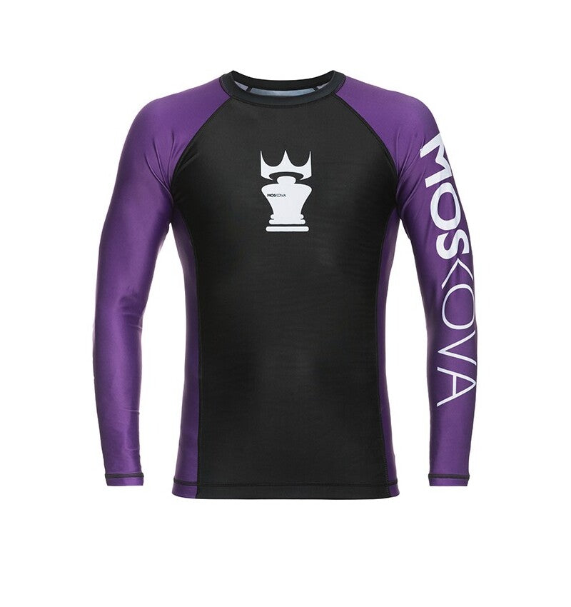 2022 Rashguard Moskova Training Top-Manga-Schwarz-Lila