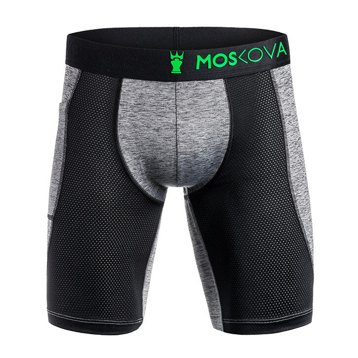 Boxer Moskova M2 Tech Long Wicking- Grey / Black