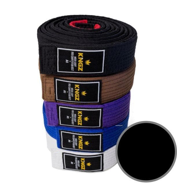 Cinturones Kingz mega light competition- Negro - StockBJJ